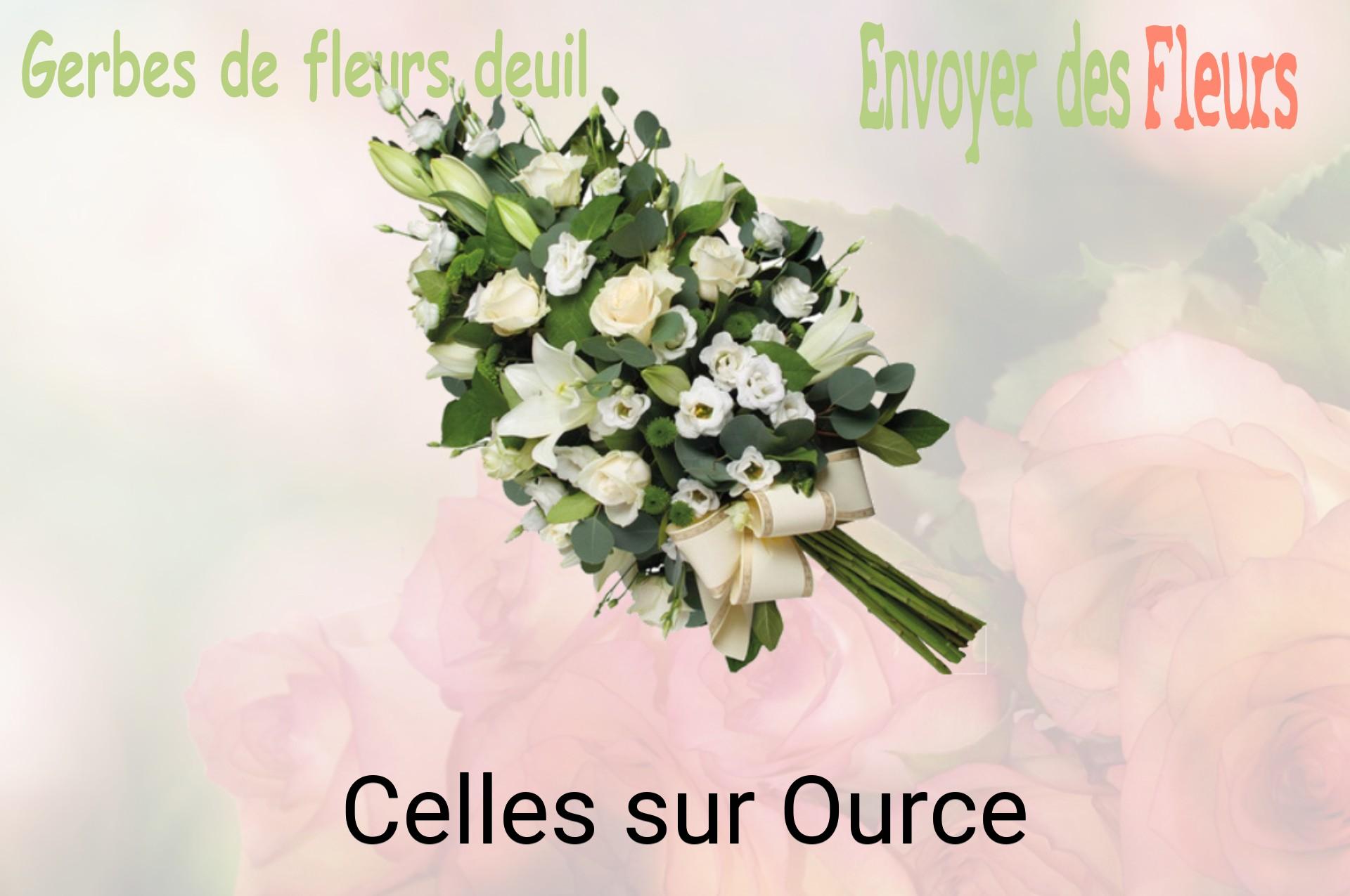 Gerbe de fleurs de deuil livrée à Celles-sur-Ource